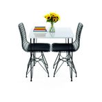 dedeler dekor Metal Ayaklı 60x90cm Mutfak Masası Balkon Masası Çalışma Masası BEYAZ 60X90