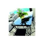 dedeler dekor Siyah Metal Ayaklı 60x120 Cm Kalınlıklı (TEK MASA) SİYAH MERMER Mutfak - Balkon - Çalışma Masası