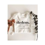 Dedem Anlamı Uzun Kol Çıtçıtlı Organik Bebek Body, 2 Yaş