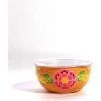 Dedemin Emayeleri Kapaklı Kase Turuncu (14 Cm)