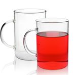 DEDEYA 20oz/600ml Büyük cam Kahve Kupası, 2'li set, Kahve Çay Sıcak İçecek, Bulaşık Makinesi ve Mikrodalga Güvenli Cam Kupalar için açık Borosilikat cam bardaklar