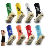 Dee Plus Kaymaz spor çorabı, kabarcıklı tabanlı, futbol, basketbol, yoga, fitness, pilates için, kaymaz çorap, kadın, erkek, yalın ayak ayakkabısı olarak, iç ve dış mekan için, 11 renk, 2 çift yeşil