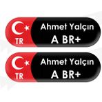 Deeb Motosiklet Kan Grubu Sticker 3 Boyutlu