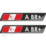 Deeb Motosiklet Kan Grubu Sticker Etiket Limited 3 Boyutlu