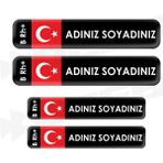 Deeb Motosiklet Kan Grubu Sticker Etiket Long Model Damla Etiket