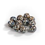 DEEBOW 30 adet 15 mm leopar seramik boncuk porselen DIY kil seramik boncuk takı bilezik kolye küpe el yap