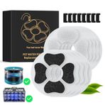 DEEIPET 8 Paket Yedek Filtre ve 8 Paket Sünger, Kedi Su Çeşmesi için, Gıda Sınıfı Yedek Kedi Su Çeşmesi için Su Çeşmesi Filtreleri