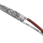 Deejo 390211 hafif bıçak, dövme 37 g Lion bıçak, gümüş