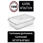 Deembro Gastronom/gastronorm Küvet Kapaklı Gastronomi Küveti Tekne 6,5 Lt Ekmek Pizza Pide Hamur Teknesi