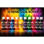 Deembro Gıda Boyası Seti 10 Adet 10 Renk 50 ml x 10 Adet Su Bazlı Sıvı Gıda Boyaları Seti - 500 gr