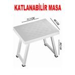 Deembro Katlanır Plastik Kamp ve Piknik Masası Portatif Katlanabilir Kamp Piknik Masası Katlanır Sehpa