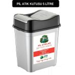 Deembro Pil Atık Kutusu 5 Lt Sıfır Atık Kutusu Geri Dönüşüm Kutusu Pil Sıfır Atık Toplama Kutusu - 5 LİTRE
