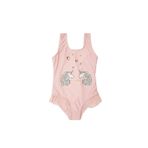 DEEP BEACH Baskılı kız çocuk mayo TOZ PEMBE 4-5 Yaş