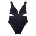 Deep Beach DB200511MA Geniş Elastik Şeritli Siyah Mayo