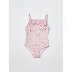 Deep Beach DB200721CM Unicorn Baskılı Fırfır Detaylı Kız Çocuk Mayo