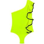 Deep Beach DB200740CM Sutaşı Detaylı Neon Sarı Kız Çocuk Mayo