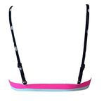 DEEP BEACH DB20088BU SİYAH BEYAZ PUANLI, ÇİZGİLİ LASTİKLİ, KAPLI ÜÇGEN ÜST BIKINI SİYAH BEYAZ PUANLI 34