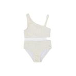 DEEP BEACH Dokulu kumaş kız çocuk bikini takım EKRU 8-9 Yaş