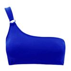 DEEP BEACH HALKALI SAKS TEK OMUZLU BİKİNİ ÜSTÜ DB20010BU SAKS 34