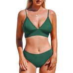 DEEP BEACH Kaplı Üçgen Bikini Üstü DB200051BU HAKİ 38