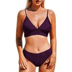 DEEP BEACH Kaplı Üçgen Bikini Üstü DB200051BU MOR 38