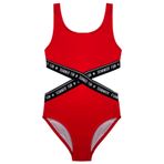 Deep Beach Kırmızı Kız Çocuk Mayokını DB200568CM - 5 - 6 Yaş