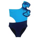 DEEP BEACH Kolu Volan Detaylı Kız Çocuk Mayo DB200566CM