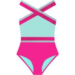 Deep Beach Mınt-Fuşya Kız Çocuk Mayo DB200703CM - 11 - 12 Yaş - Mint