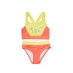 DEEP BEACH Sarı Baskılı kız çocuk bikini takım DB200745BT SARI BLOKLU 9-10 Yaş