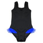 DEEP BEACH SİYAH SAKS FIRFIR DETAYLI KIZ ÇOCUK MAYO DB200618CM SİYAH-SAKS 5-6 Yaş