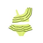 Deep Beach Sutaşı Detaylı Kız Çocuk Bikini Takım - 9 - 10 Yaş - Neon Sarı