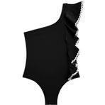 DEEP BEACH Sutaşı detaylı kız çocuk mayo DB200740CM SİYAH 5-6 Yaş