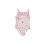 DEEP BEACH Unicorn baskılı fırfır detaylı kız çocuk mayo DB200721CM BASKILI 8-9 Yaş