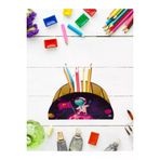 Deep Creations Ahşap Çocuklar İçin Masa Üstü Kalemlik & Organizer-Astronot