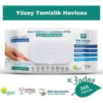 Deep Fresh 3x100'lü Karbonat & Beyaz Sirke İz Bırakmaz Yüzey Temizleme Havlusu