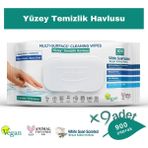 Deep Fresh 9x100'lü Karbonat & Beyaz Sirke İz Bırakmaz Yüzey Temizleme Havlusu