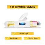 Deep Fresh Iz Bırakmaz Mop Uyumlu Yer Temizleme Havlusu 50 Yaprak | Limon Yağlı | Karbonat, Beyaz Sirke