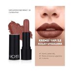 Deep Impact Lipstick 03 Confident Rose Kremsi Dokulu Yarı Parlak Ruj, Nude - Option-1
