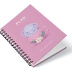 Deep Notebook A5 Spiralli Süresiz Planlayıcı Ajanda Kupa Içerisinde Fil Maskot Tasarımı - Kupalı Fil