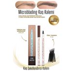 Deep Passion Microblading Etkili Kalıcı Kaş Kalemi Ucu Tırtıklı Kahverengi