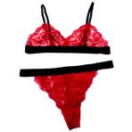 DEEP SECRET KIRMIZI FULL DANTEL BRALET TAKIM KIRMIZI XL