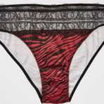 DEEP SECRET SATEN ZEBRA KÜLOT DS200006KU KIRMIZI ZEBRA BASKILI S