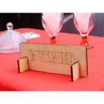 DeepCraft Ahşap Masa Rezerve Yazısı Restoran & Kafe Rezerve