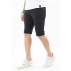 Deepsea 2014157 Siyah Beş Cep Likralı Düğmeli Slim Fit Erkek Kot Kapri