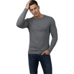 Deepsea Antrasit Dar Kalıp Likralı %90 Pamuk Erkek Sweatshirt – Vücuda Oturan Ince Penye Sweat 2300423 - 2XL