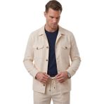 Deepsea Bej Slim Fit Gofre Dokulu Yazlık Spor Takım Elbise – Yarım Astarlı Likralı 2’li Kombin 2604007 - 6 Drop - 48