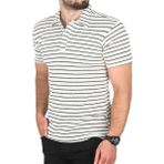 DeepSEA Erkek Beyaz Slim Fit Nefes Alan Pamuklu Polo Yaka Tişört Dar Kesim Örme Kumaş Tişört 2501207
