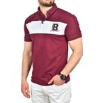 DeepSEA Erkek Bordo Slim Fit Nefes Alan Pamuklu Kumaş Dar Kesim Kıvrılmaz Yaka Polo Yaka Tişört 2503019