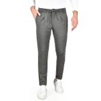 DeepSEA Erkek Füme Beli Lastikli Slim Fit Likralı Duble Paça Penye Spor Pantolon 2502385