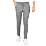DeepSEA Erkek Gri Beli Lastikli Slim Fit Likralı Duble Paça Penye Spor Pantolon 2502385